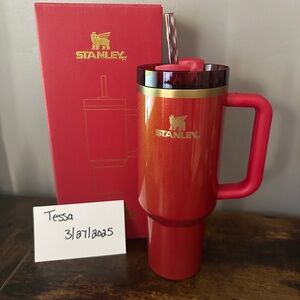 Stanley Red Tumbler with Straw